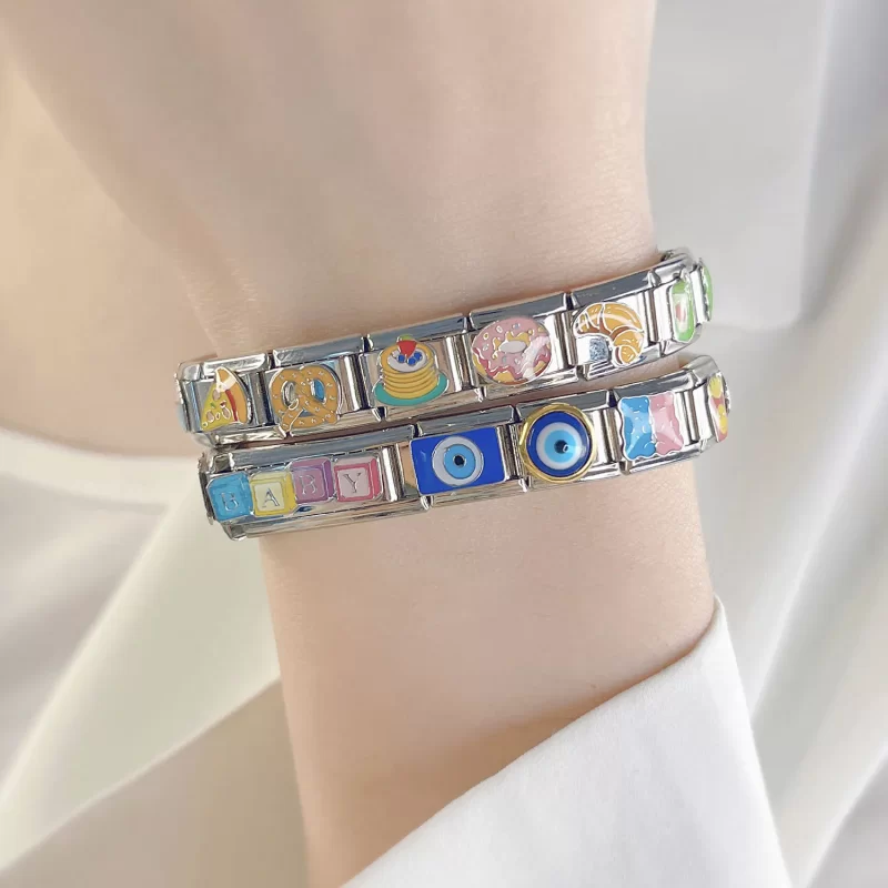 Food Hamburger Ice Cream Charm Italian Links Fit 9mm - Image 3