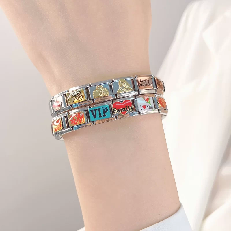 Color Glaze Sexy Family Sweet Kiss Me VIP Charm Links Fit 9mm - Image 2