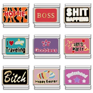 2024 New Hottie Boss Let's Party Goddess Charm Links Fit 9mm