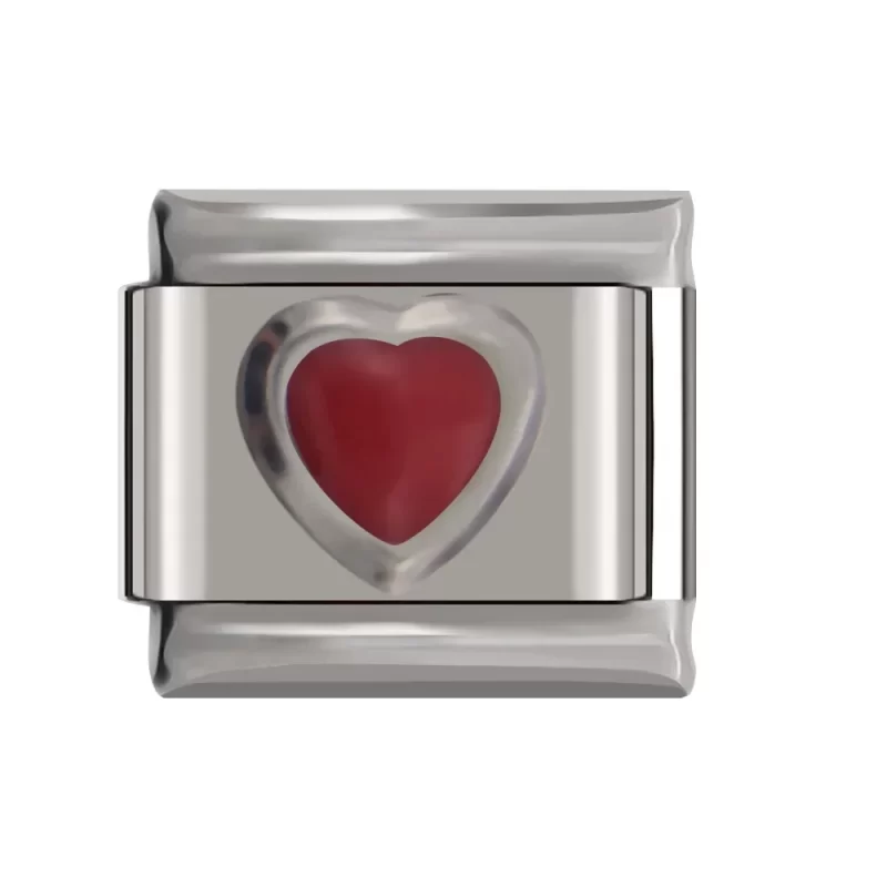 2024 Romantic Red Pink Black Heart Italian Charm Links Fit 9mm - Image 2