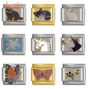 9mm Width Dog Elephant Cat Horse Fish Unicorn Rabbit Charm