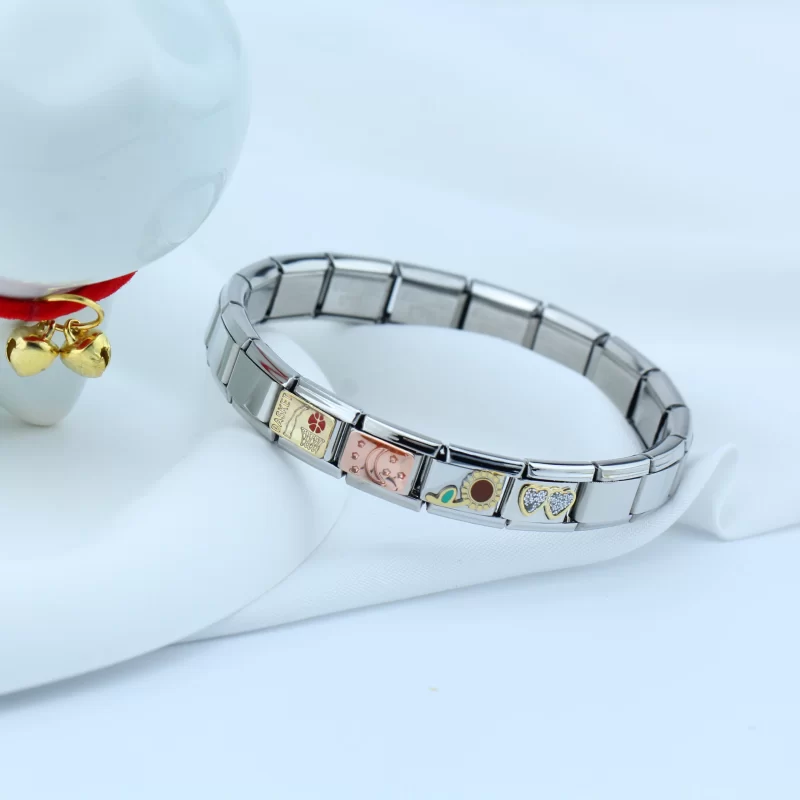 Glaze Heart Sun Flower Rabbit Italian Charm Fit 9mm Bracelet - Image 6
