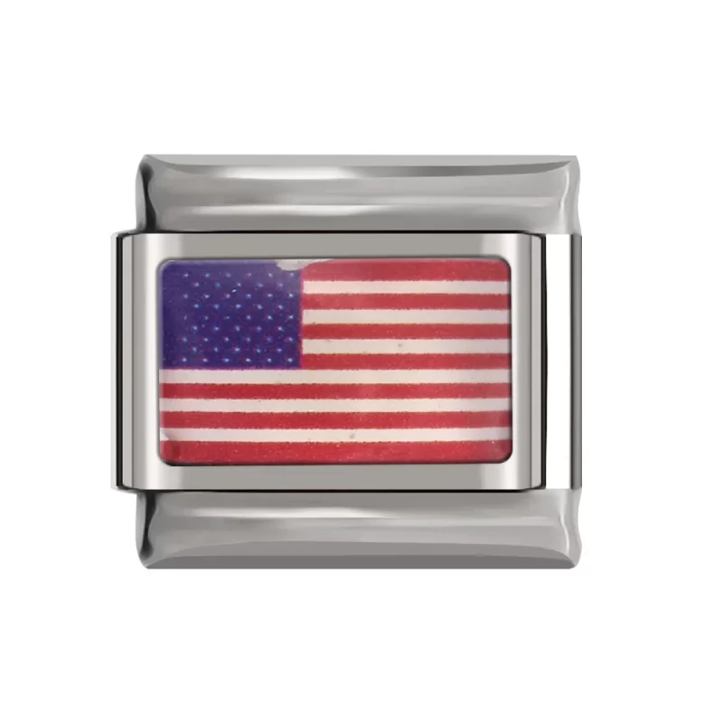 1Pcs 9mm Width National Flag Charm - Image 3