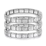 2024 Princess Heart Star Horse Charm Links Stainless Steel Bracelet