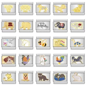 Dog Unicorn Elephant Butterfly Cat Horse Charm Links Fit 9mm