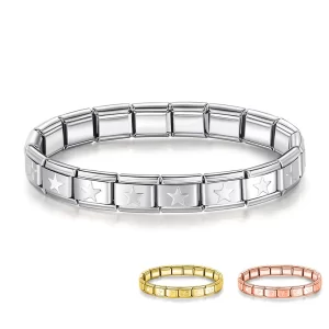 Star 9mm Width Stainless Steel Bracelet