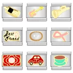 Car Horn Guitar Phone Italian Links Charm Fit 9mm