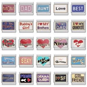 Sweet Aunt Mom Dad Love Niece Charm Links Fit 9mm