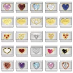 Sweet Romantic Heart Love Charm Links Fit 9mm
