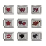 Romantic Red Heart Love Italian Charm Fit 9mm