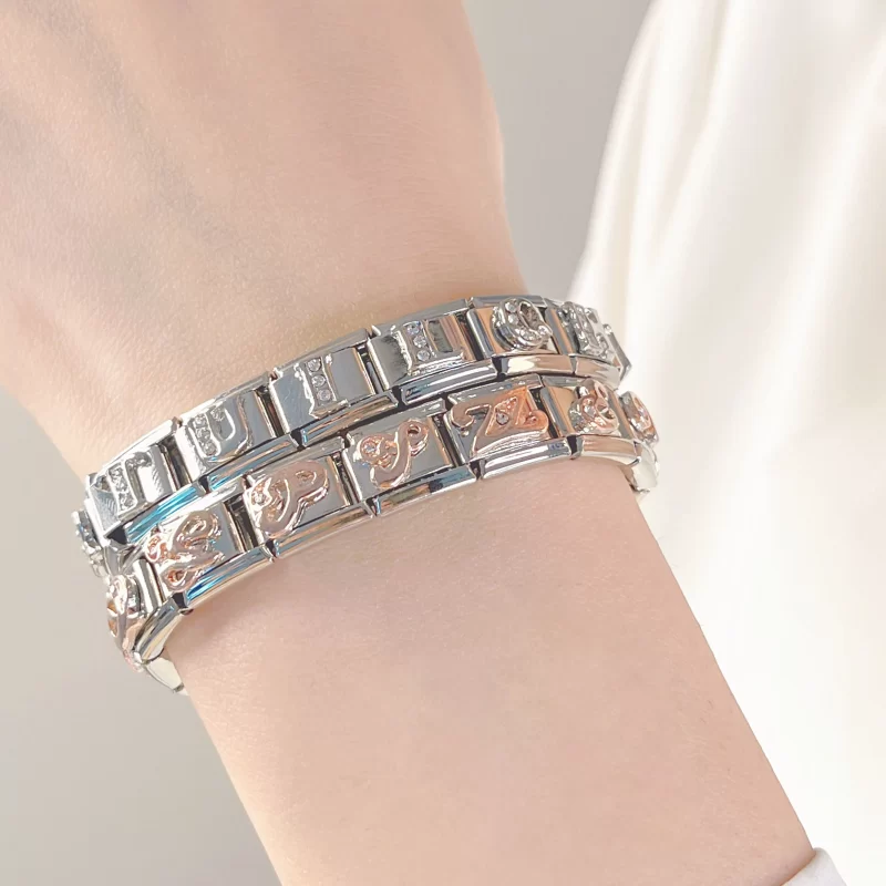 26 Letters A-Z Dazzling CZ Italian Charm Fit 9mm Bracelet - Image 2