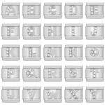 26 Letters A-Z Dazzling CZ Italian Charm Fit 9mm Bracelet