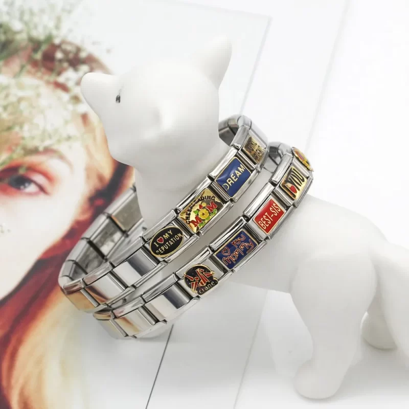 9mm Width MOM Dream Love Italian Charm Bracelet - Image 2