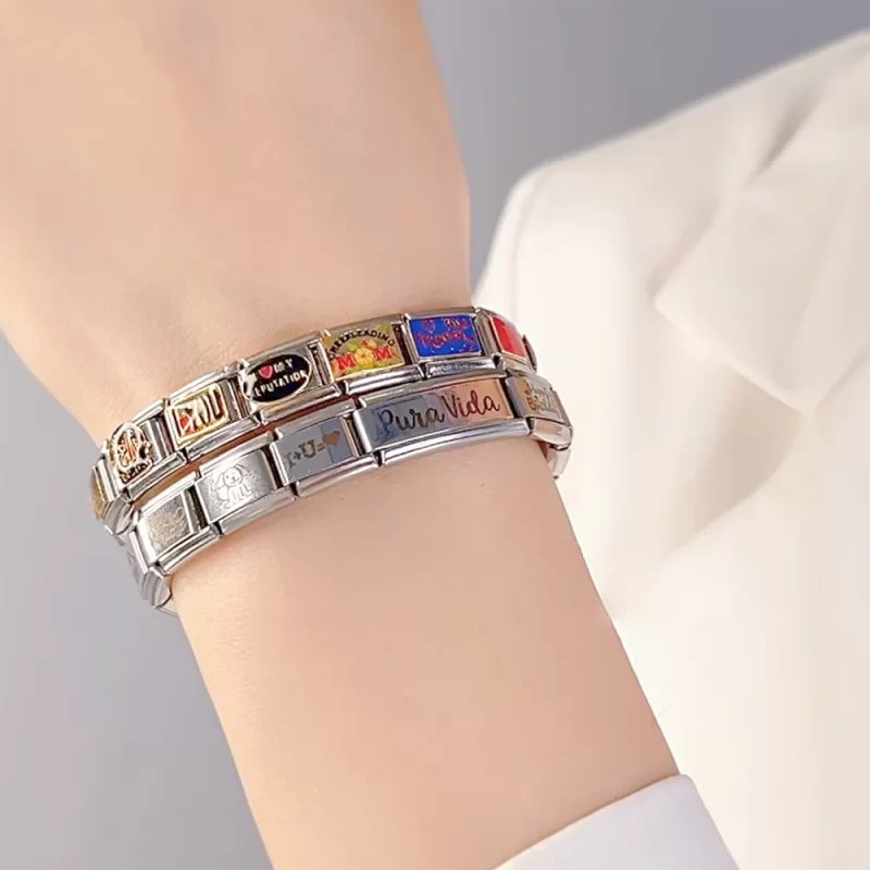 9mm Width MOM Dream Love Italian Charm Bracelet - Image 3