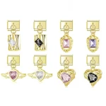 Angel Wings Heart CZ Italian Charm Links Fit 9mm