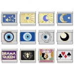 Eye Moon Star Fish Spider Poker Queen Charm Fit 9mm