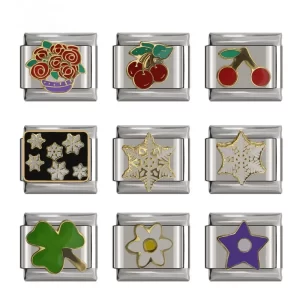 9mm Width Flower Star Snowflake Cherry DIY Bracelet