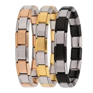 9mm Width Mixed Color 18Links Stainless Steel 17.3cm