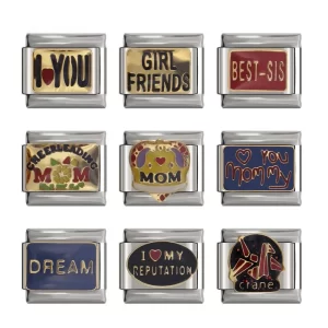 9mm Width MOM Dream Love Italian Charm Bracelet