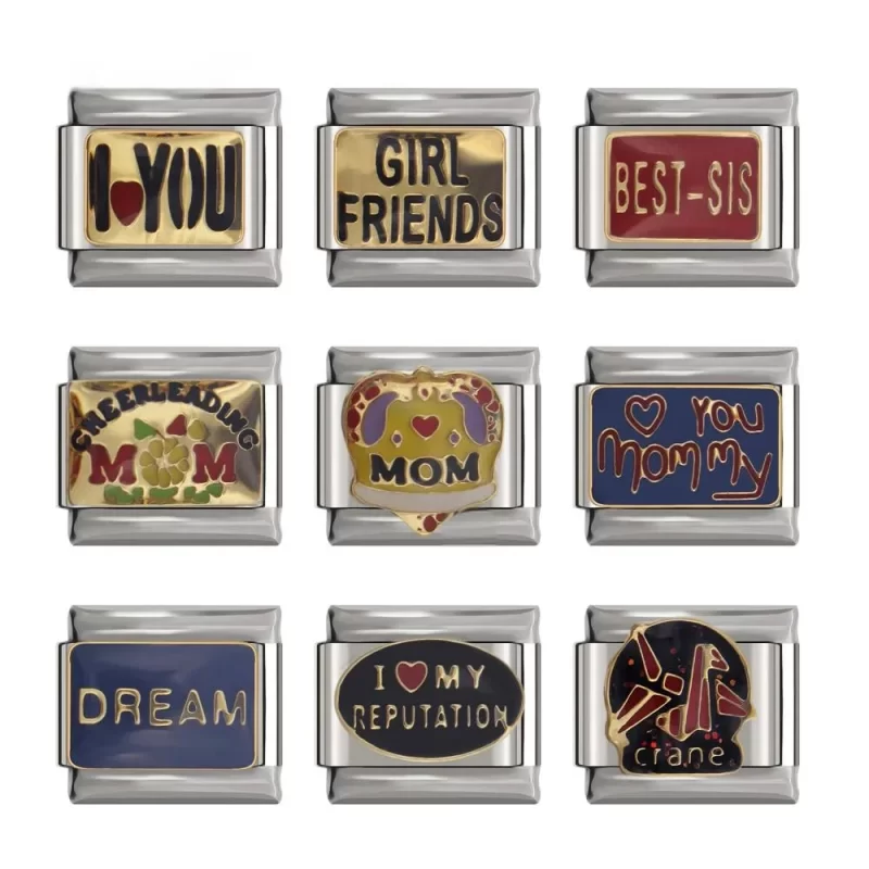 9mm Width MOM Dream Love Italian Charm Bracelet